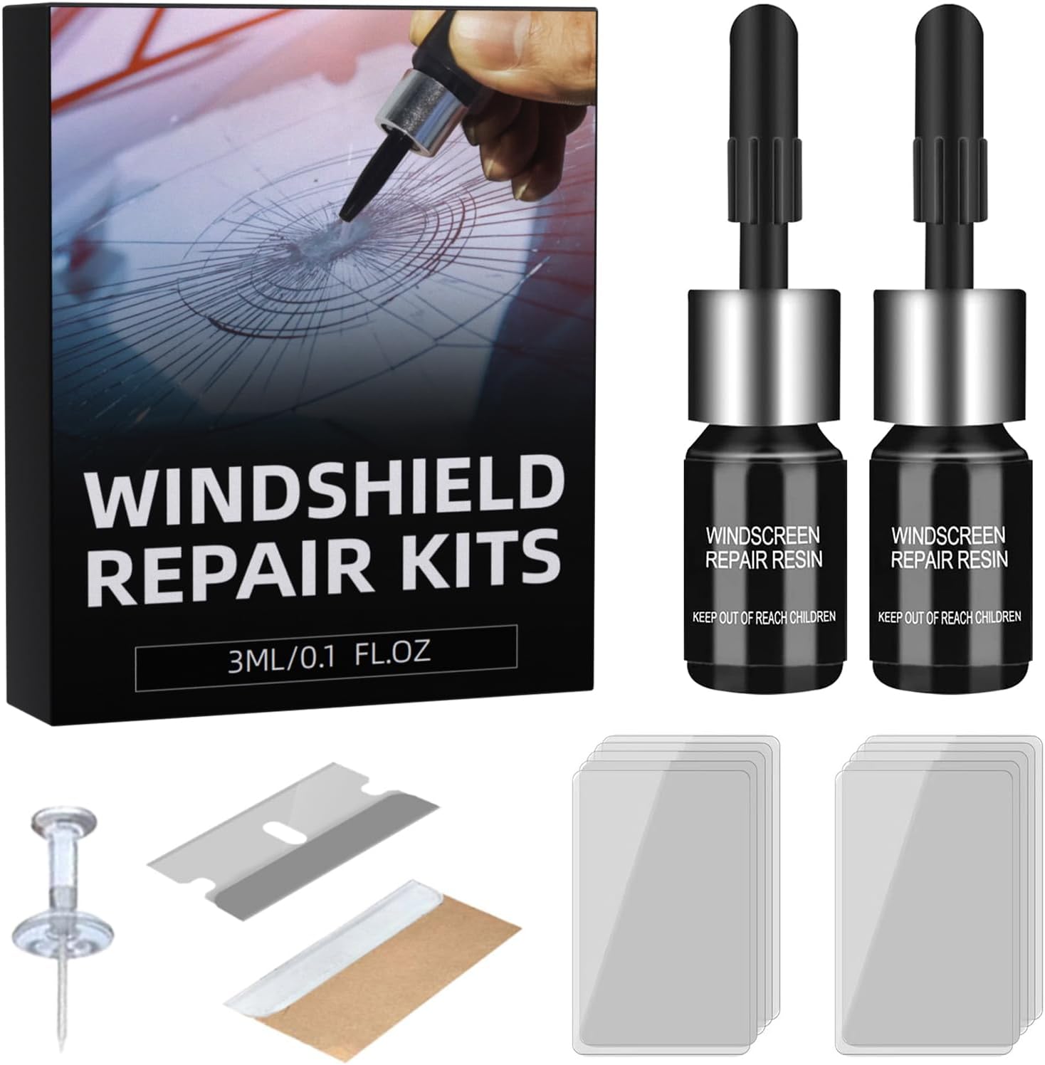 1 + 1 GRATIS - Kit Reparare Parbriz Auto